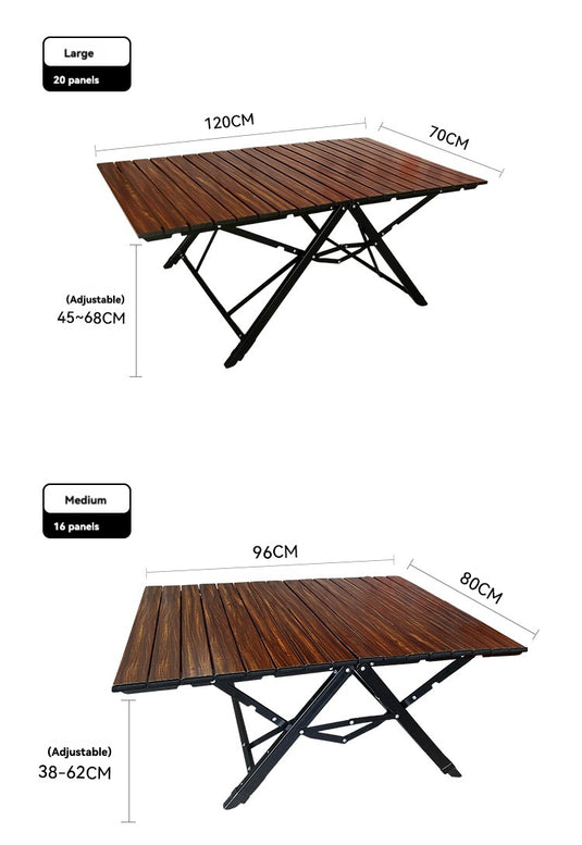 Three Sizes of Outdoor Camping Tables