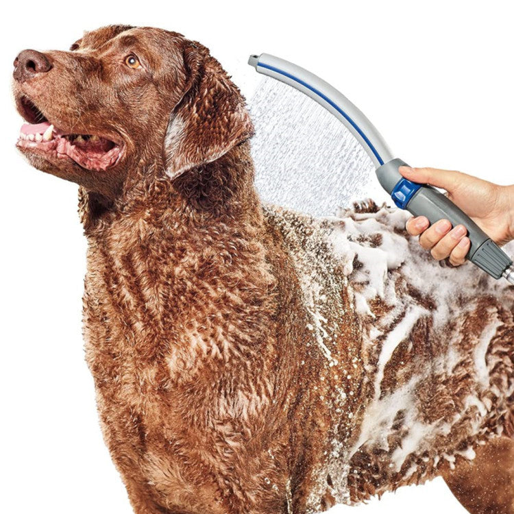 Load image into Gallery viewer, Gray Dog Shower Sprayer Attachment for Quick and Easy at Home Dog Cleaning and Bathing with 8 Foot Flexible Hose
