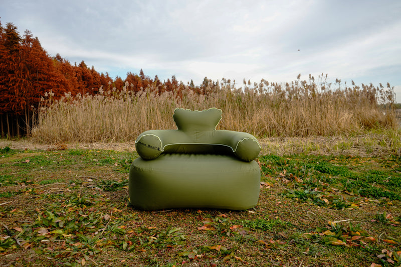 Load image into Gallery viewer, Green Single Folding Inflatable Sofa
