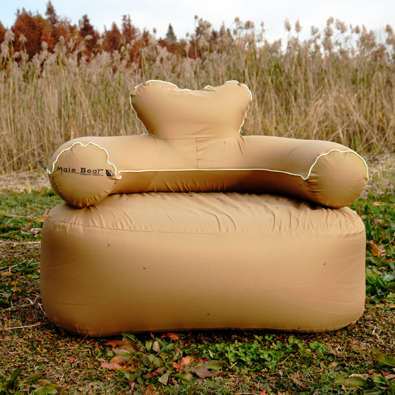 Load image into Gallery viewer, Desert Yellow Single Folding Inflatable Sofa
