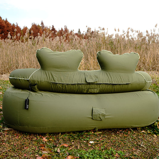 Green Double  Folding Inflatable Sofa