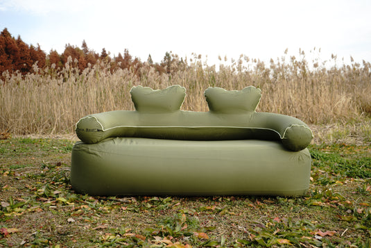 Green Double  Folding Inflatable Sofa