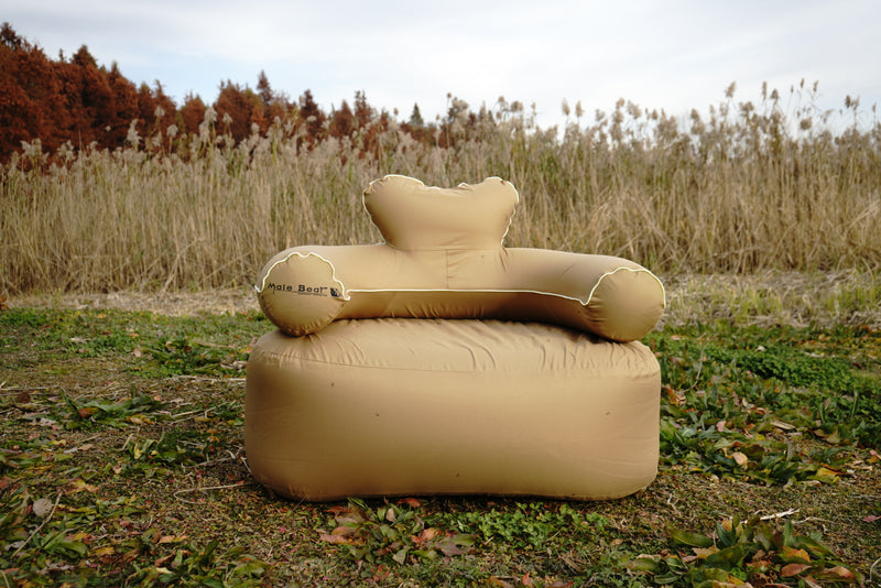 Load image into Gallery viewer, Desert Yellow Single Folding Inflatable Sofa
