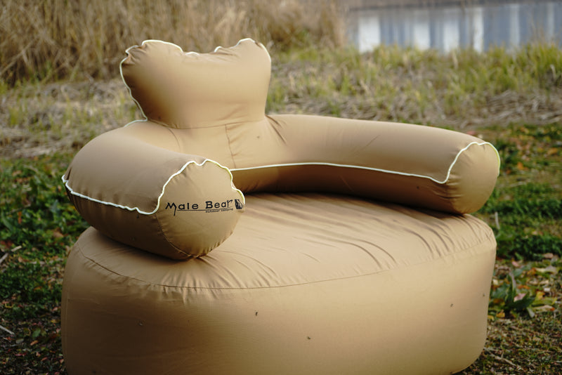 Load image into Gallery viewer, Desert Yellow Single Folding Inflatable Sofa
