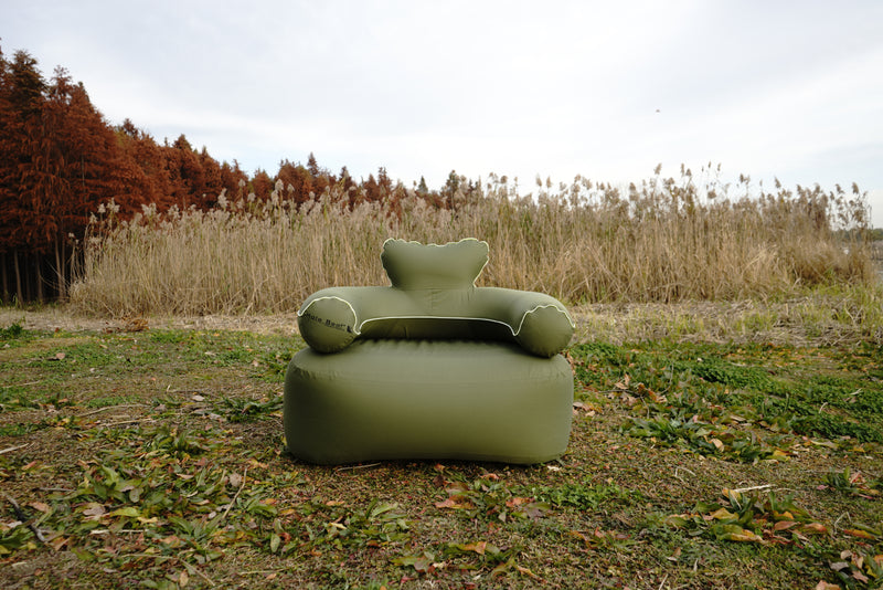 Load image into Gallery viewer, Green Single Folding Inflatable Sofa
