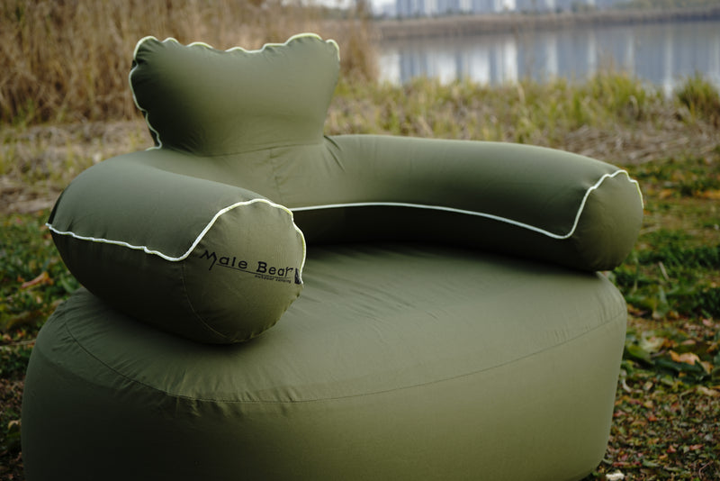 Load image into Gallery viewer, Green Single Folding Inflatable Sofa
