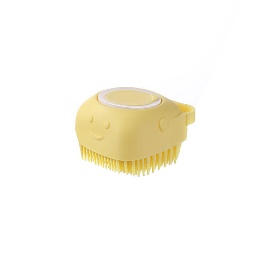 Green Upgrade Automatic Bubble Dispenser and Yellow Pet Bath Brush Combo for Dog and Cat Bathing,Deep Cleaning Pet Fur