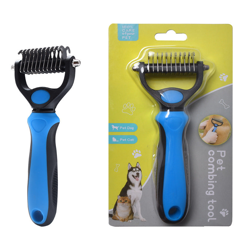 Load image into Gallery viewer, Blue Pet Grooming Glove for Right Hand and Upgraded Undercoat Rake Combo for Cat and Dog Mats&amp;Tangles Remove
