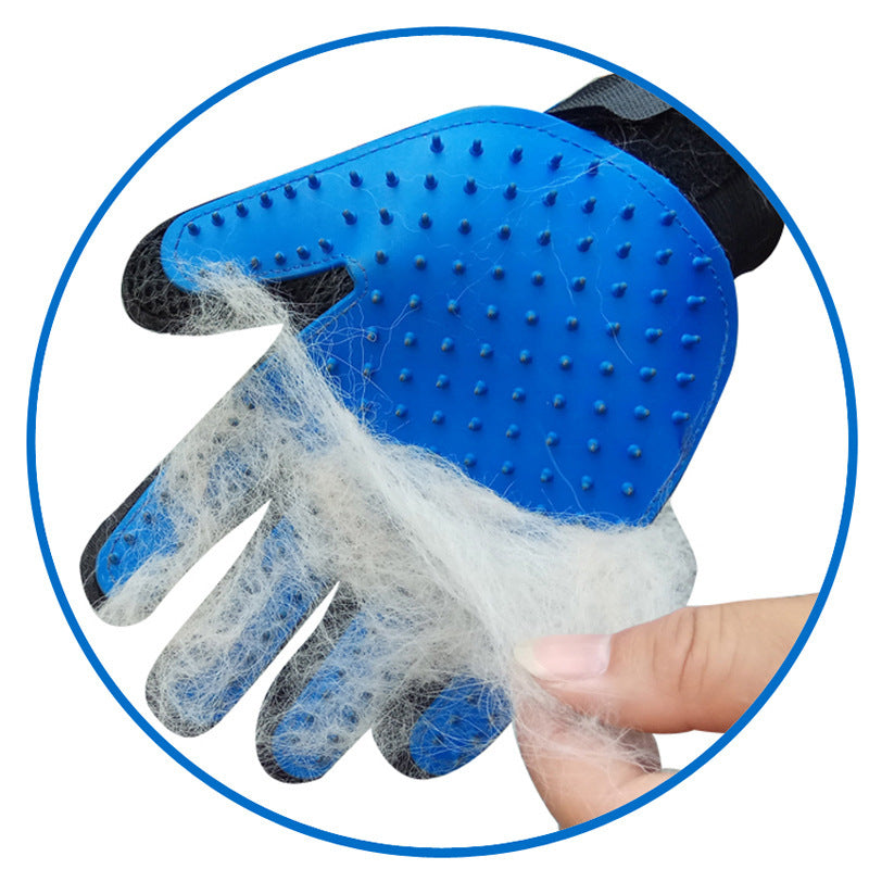 Load image into Gallery viewer, Blue Pet Grooming Glove for Right Hand and Upgraded Undercoat Rake Combo for Cat and Dog Mats&amp;Tangles Remove
