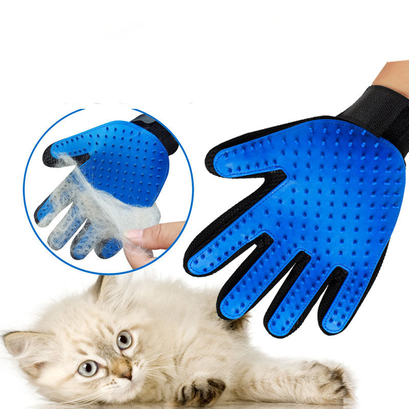 Load image into Gallery viewer, Blue Pet Grooming Glove for Right Hand and Upgraded Undercoat Rake Combo for Cat and Dog Mats&amp;Tangles Remove
